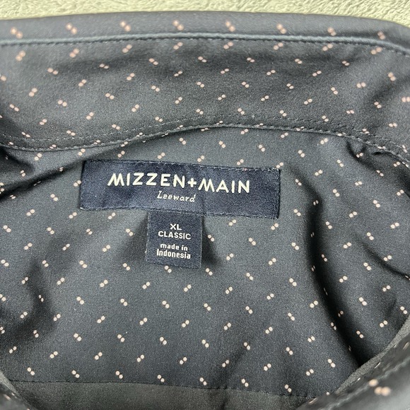 Mizzen Main Leeward Shirt Men's XL Geometric Print Classic Fit Dress Preppy L/S‎ - Picture 3 of 9